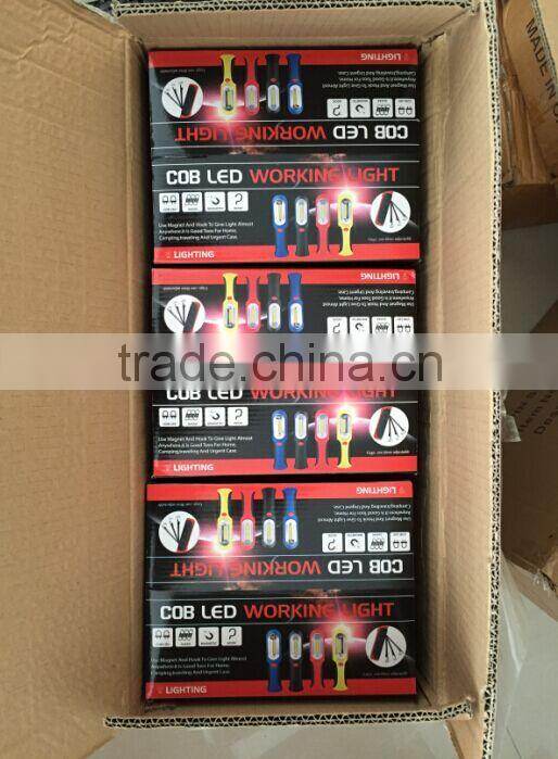 HOT sale 3w magnetic COB work LED light with stand and hook