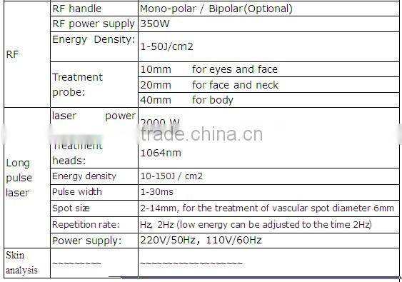 elight long pulse laser 2in1 beauty equipment