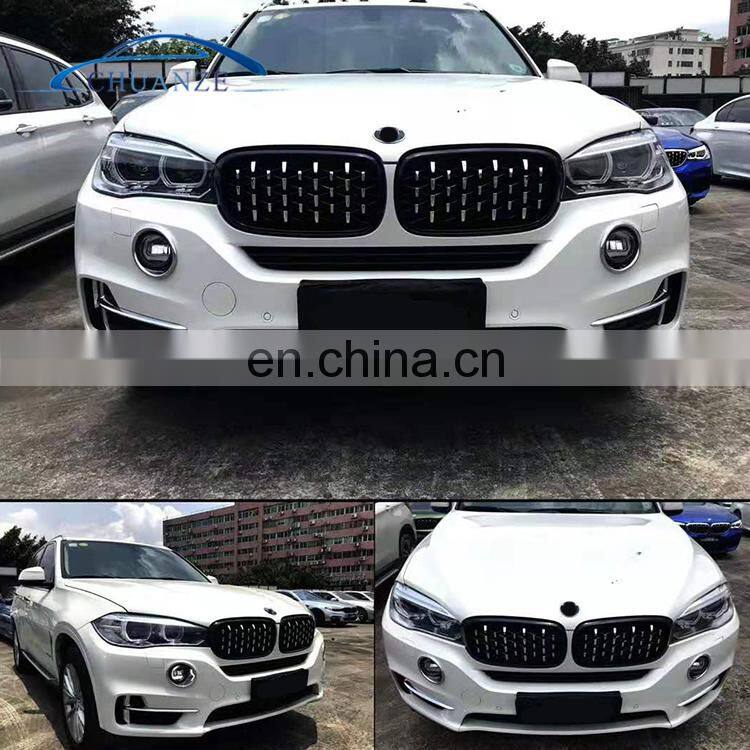 New Shape ABS Grille For BMW X5 X6 F15 F16 Grille Polished Silver And Glossy Black