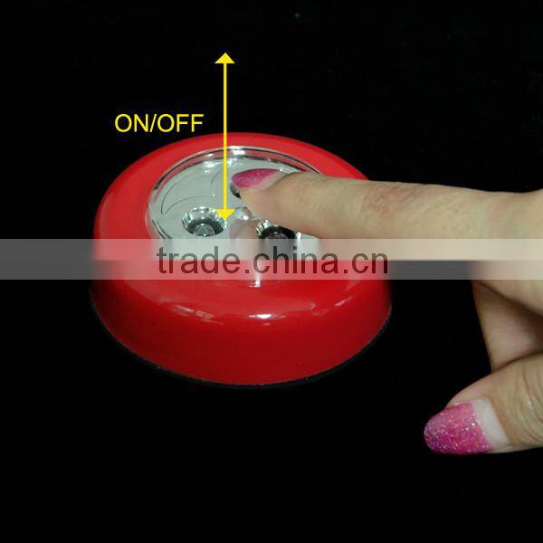 camping use push on/off light led push light