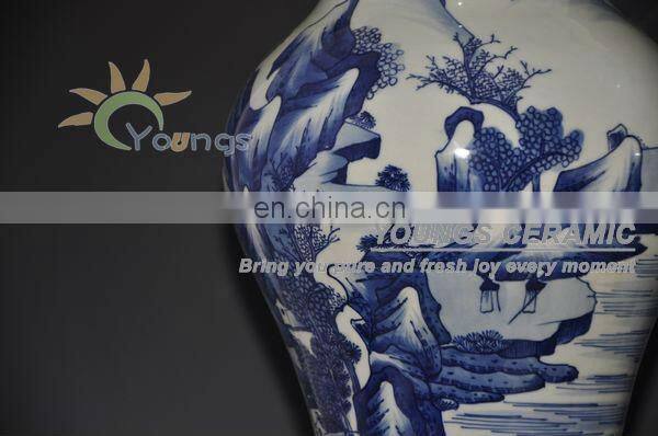 Antique Qing Imitation Chinese Large Porcelain Vases