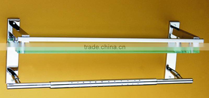 Wesda bathroom accessories set wall mount glass shelf with stainless steel border C007