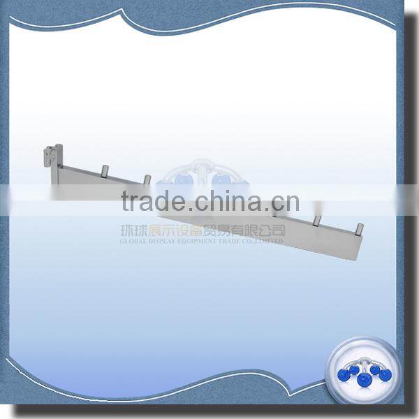 Heavy duty twin slot system chrome metal hanging display hooks