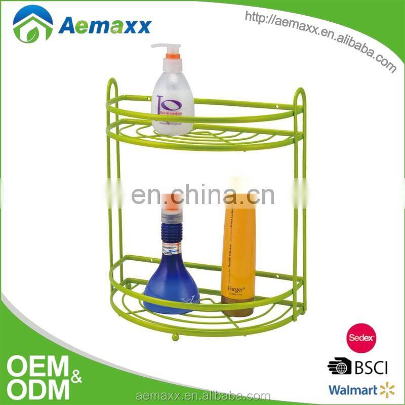 Plastic shampoo holder wall mounted shower shelf