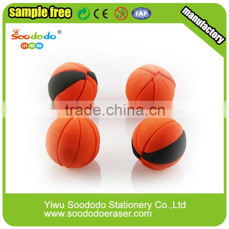 Mini Colorful Rubber Basketball Eraser