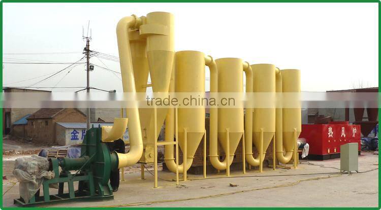 Hot air stove for burning pellets and wood bark