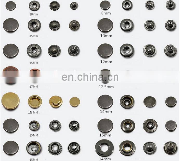 Nickle Free 8mm Copper Snap Button Push Button For Clothes