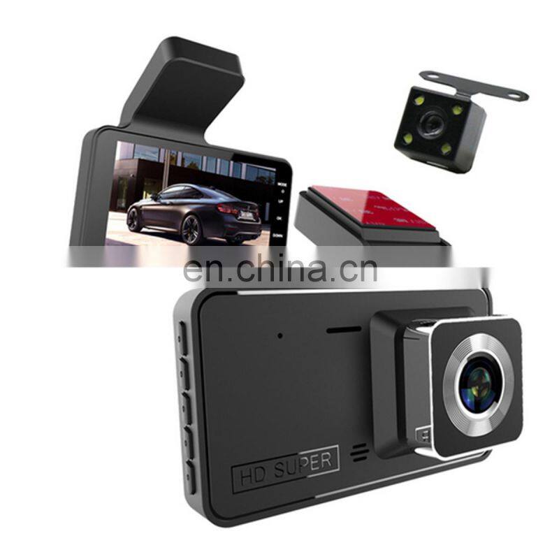 Dual Dash Cam 1080P FHD DVR Car Driving Video Recorder 4 Inch LCD Screen 170 Wide Angle, G-Sensor, WDR, Parking Car Monitor q10