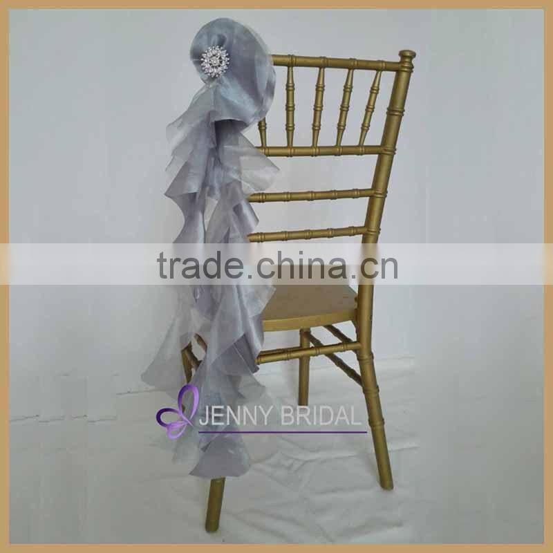 C147G silver gray wedding cheap chair covers chair sashes