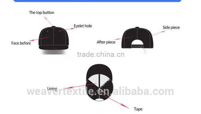 Custom 6 Panel Curve Brim Embroidery Printed Logo Baseball Cap