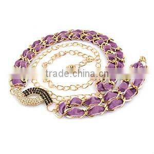 Women's Accessories Gold Waist Chains Charm Purple Tassel Waist Chain