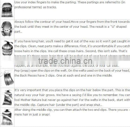 Top quality remy Handtied Hair Weft