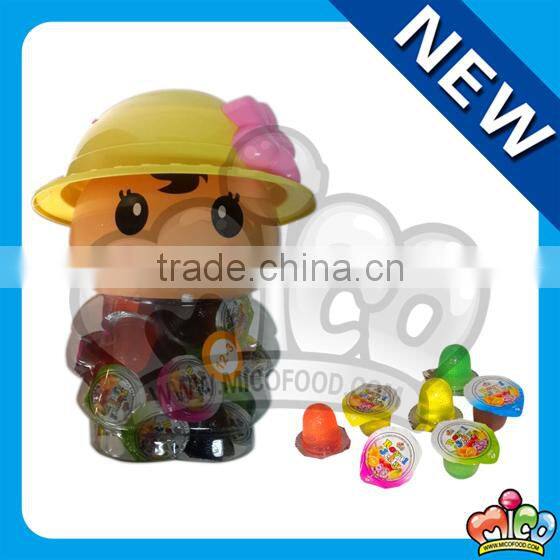 70pcs fruit jelly in little girl jar
