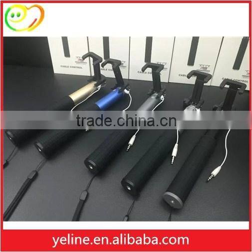 Selfie stick with bluetooth shutter remote button,cheap phone selfie holder