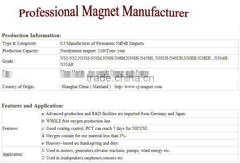 SGS certificated small black neodymium powerful magnet for industry