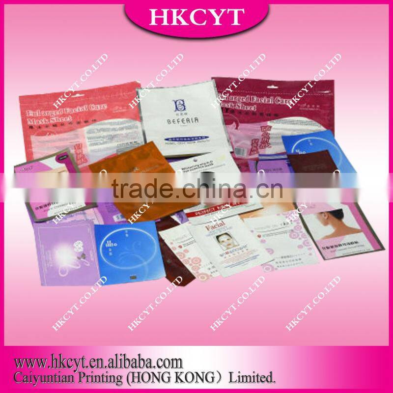 Cosmetic plastic packaging bag/Whitening Mask packaging bag
