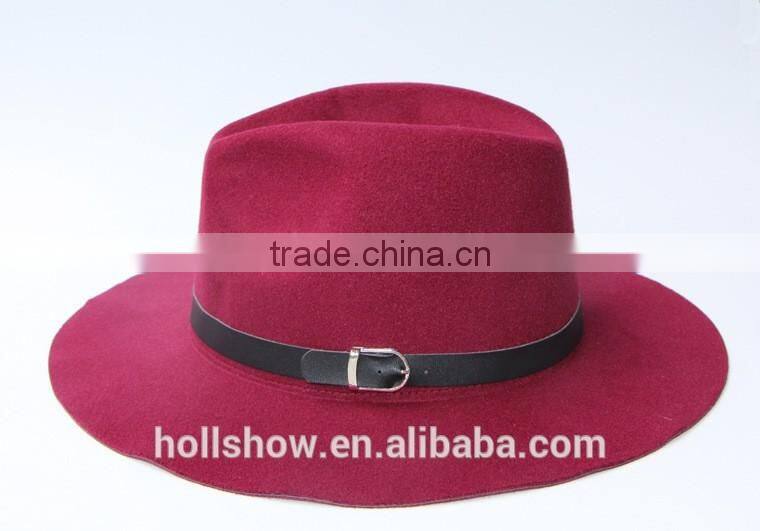 Hot Selling Star Same Style Retro British Ribbon Fixed Women Wool Felt Hat
