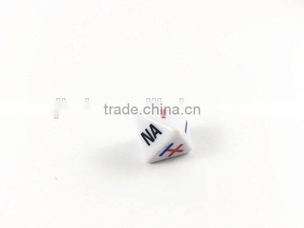white logo printing 8 sided custom dice, bulk dice wholesale