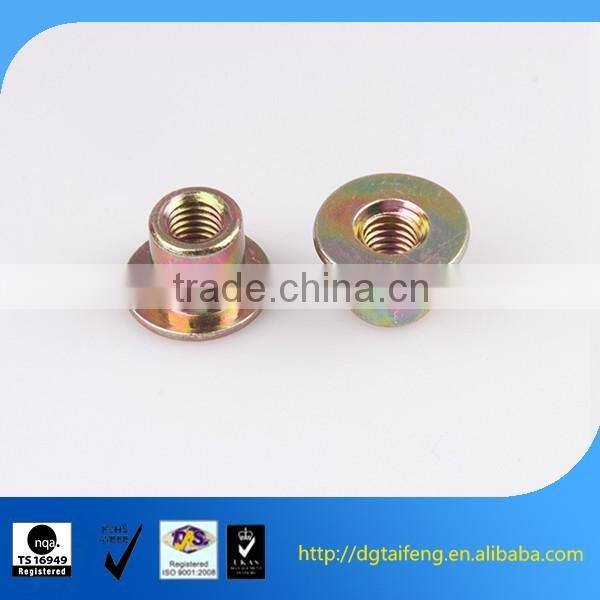 yellow zinc coated hex socket rivet nuts