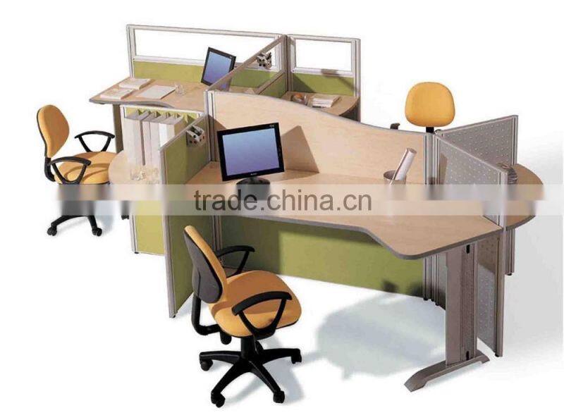Open Office Partitions Cubicle With 4 Seater factory workstation(SZ-WST643)