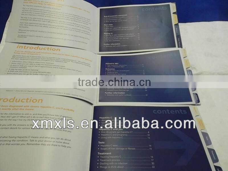 Xiamen Stepped Booklet Printing and design ,Printed Book design with tabs ,Customzied Catalogue with tabs printing and design