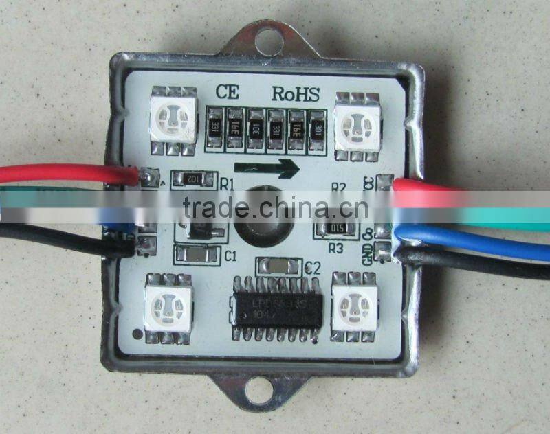 4 SMD5050, square led pixel module , DC24V, ucs1903 /tm1804 ic led pixel module