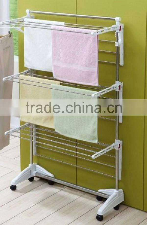 Mobile stainless steel clothes drying rack, scalable modern balcony clothes drying rack E3