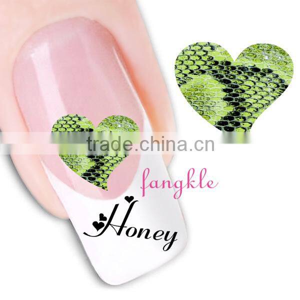 water tranfer nail art feather sticker