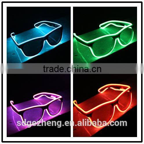 strong brightness el wire sunglasses ice blue lime green red led glasses with running light for Christmas party decoration