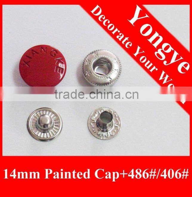 Metal press snap fastener