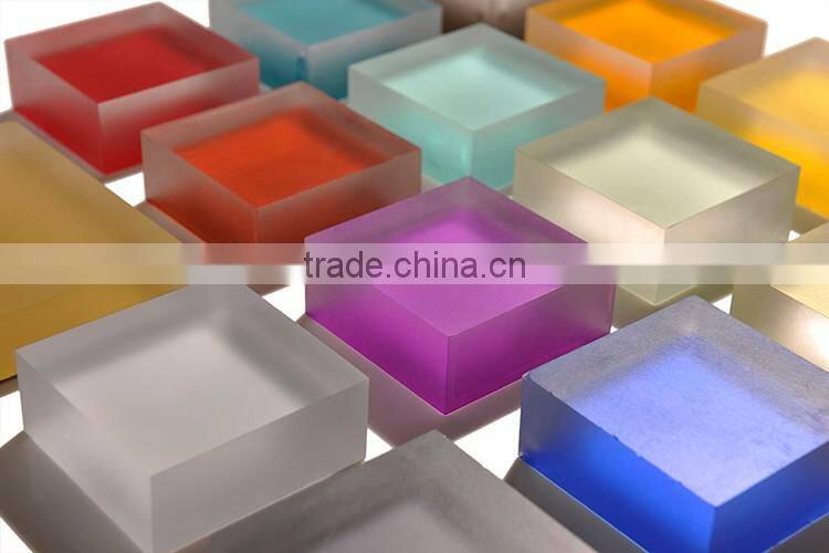 Competitive price decorative various color translucent solid arcylic stone
