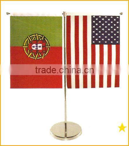 Table Flag with Metal Table Flagpole