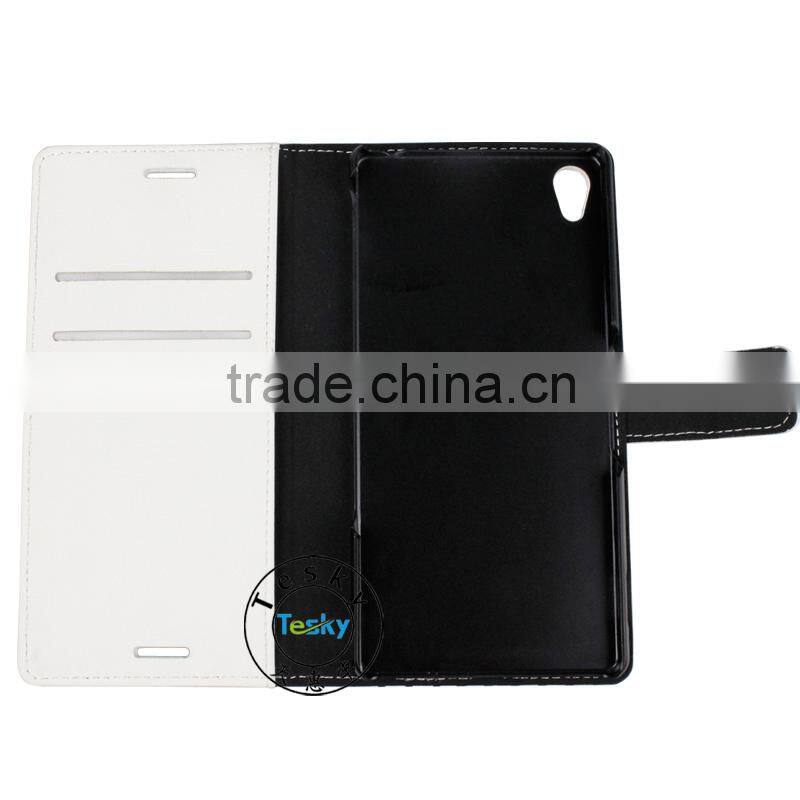 Shockproof 5.2 Inch Cell Phone Case Cover For Sony Xperia Z3 L55T , Folding Stand Flip Leather Case