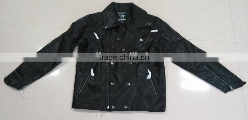 stock custom man pu leather jacket
