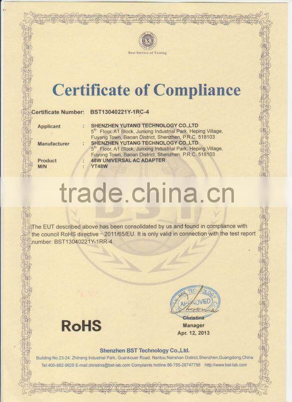 48W Universal Laptop Adapter Shenzhen Produce With 8 pcs DC Tips