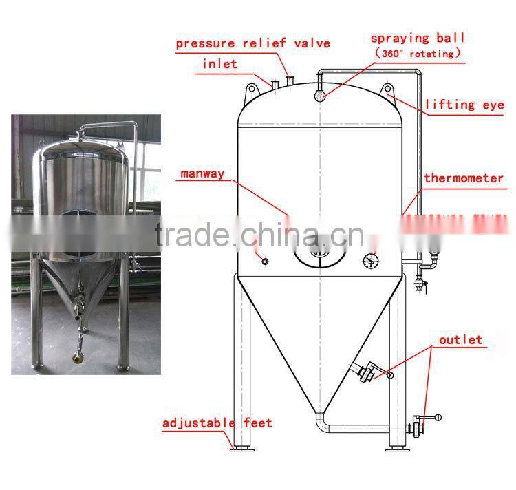Dual-Jacketed Fermenter Tanks for Beer Brewery