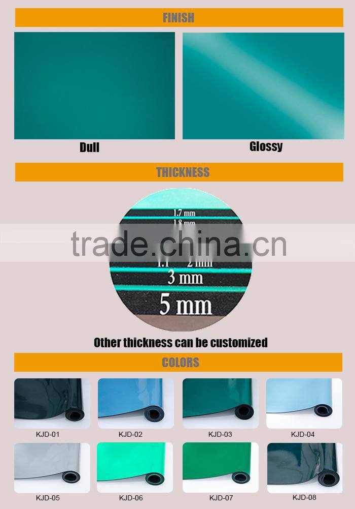 2-3 mm thickness ESD Rubber Mat, glossy rubber mat, anti static table mat