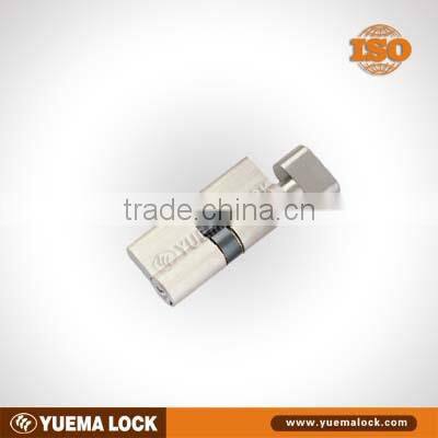 Brass 75mm cylinder with thumb turn, Satin Brass finish