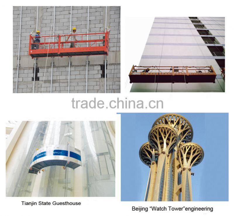 Aluminum suspended platform ZLP630 cradle to UAE