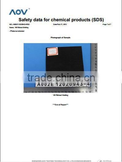 Green color non slip rubber matting rolls for workshop and wet areas