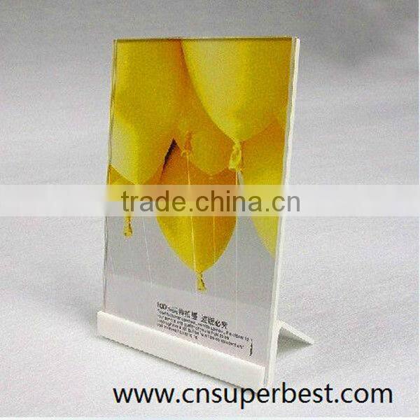 Custom bottle shape acrylic menu holder