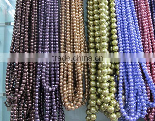 6mm top quality pearl glass bead mix order round glass 34