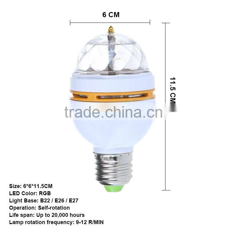 Outdoor Christmas Mini Party Disco Ball Lights RGB Led Full Color Rotating Lamp