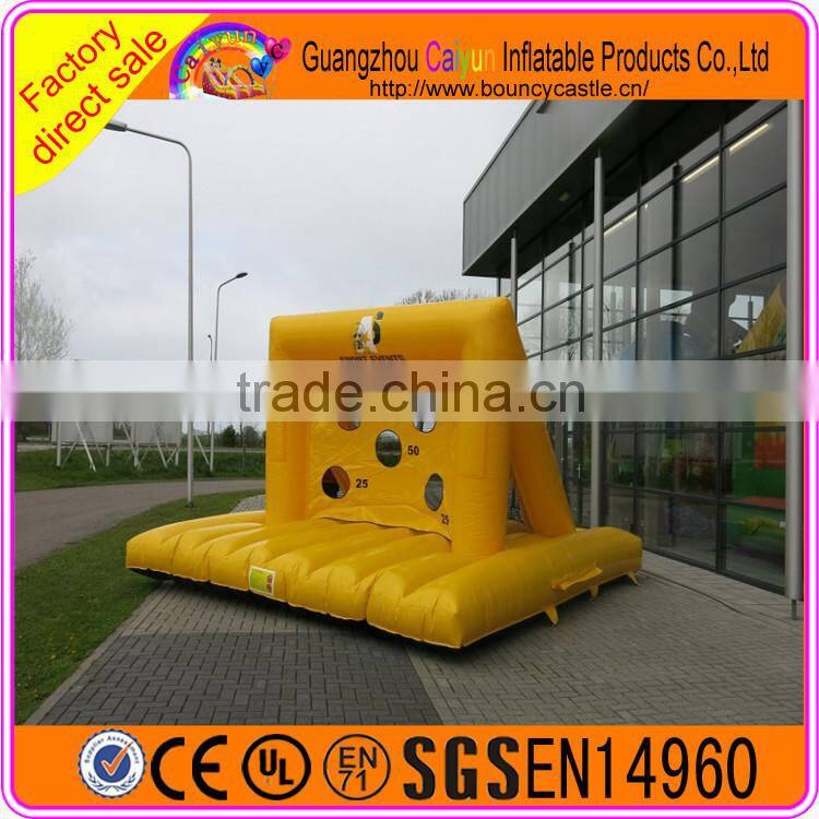 High quality yellow inflatable basketball shooting game