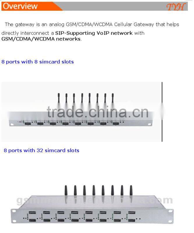 8 port 32 simcards asterisk voip cdma gateway,goip cdma gsm gateway