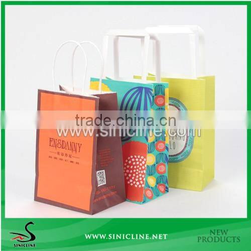 Sinicline Factory Design Handmade Craft Paper Bag With Paper Handle For Garment