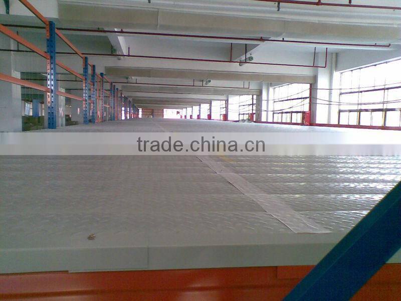 Functional mezzanine floor shelf rack