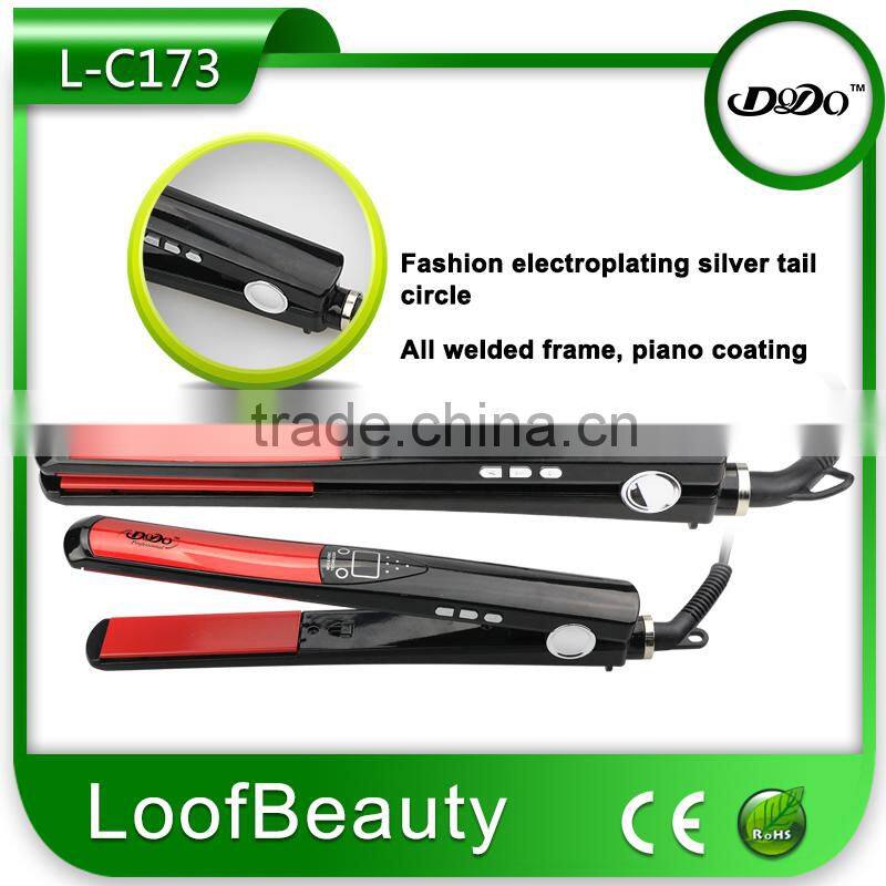 1 inch MCH heater, fast heat up within 30 seconds with Flexible floating plate hair flat iron