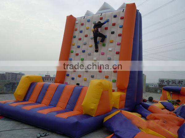 2015 new designed colorful inflatable climbing wall, inflatable climbing wall for kids, giant inflatable climbing wall