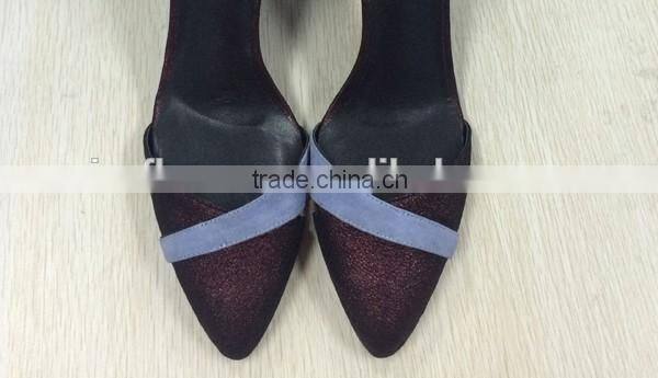 High quality women folding heels shoes heels that fold pointed folding high heel shoes